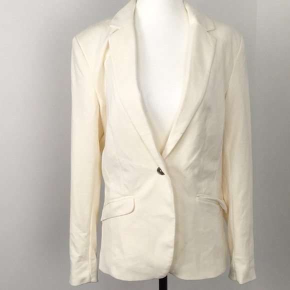 H&M 💕2/$30💕 White Blazer | Size 12 Women's - Picture 5 of 6